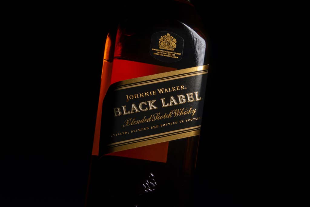 Bottle of Johnnie Walker Black Label whisky