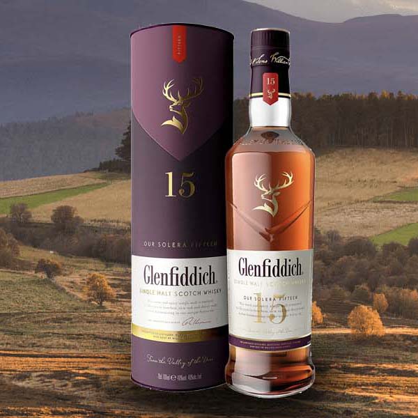 Glenfiddich 15 whisky bottle