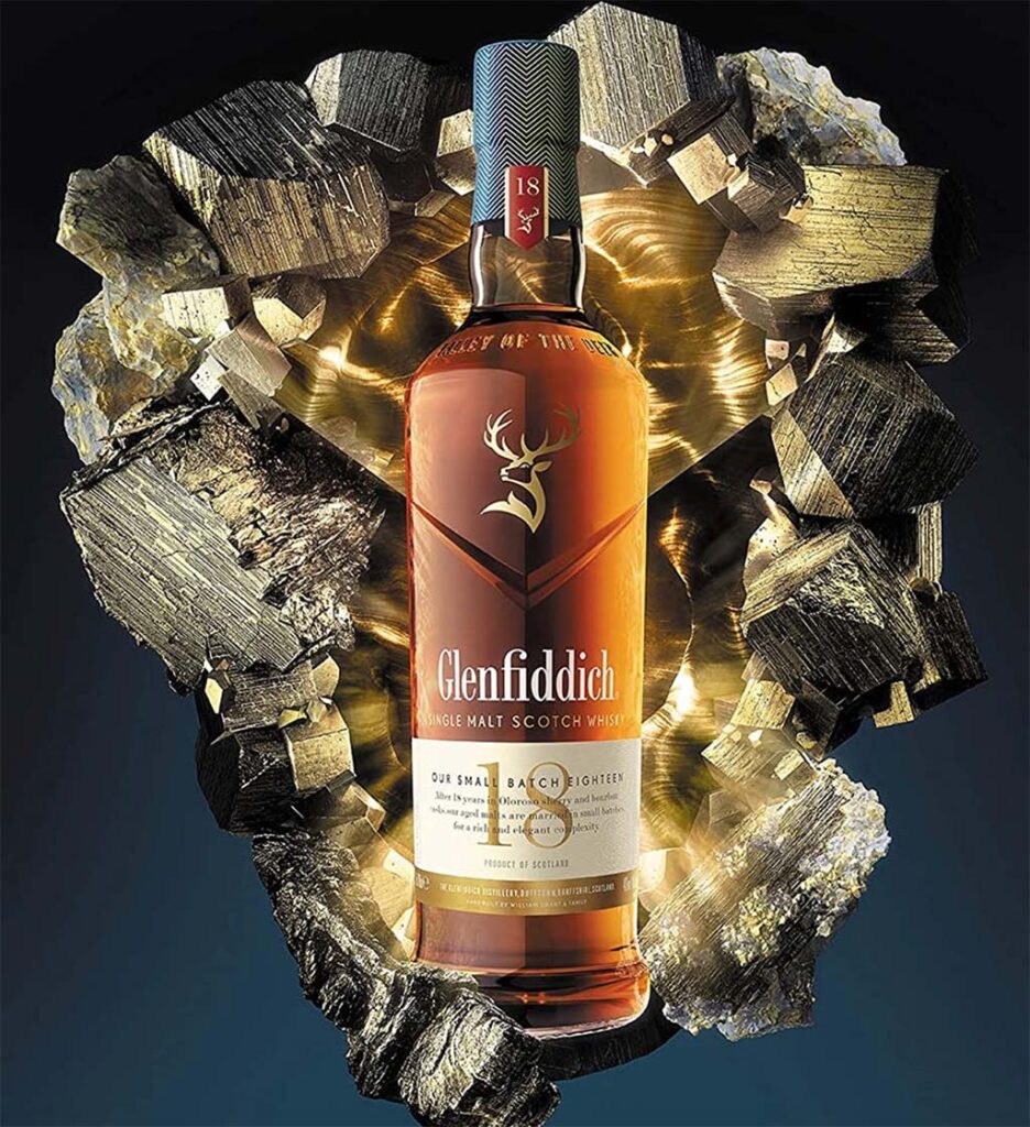 Glenfiddich 18 whisky bottle
