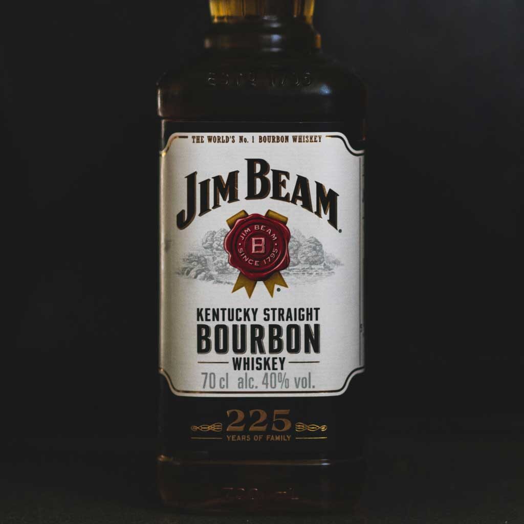 Bottle of Jim Beam bourbon