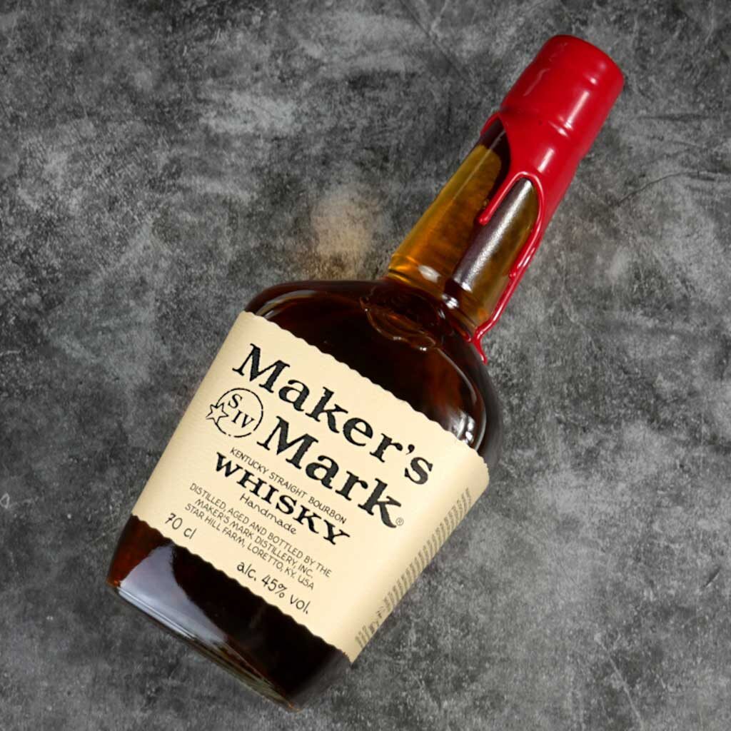 Bottle of Makers Mark Kentucky Bourbon