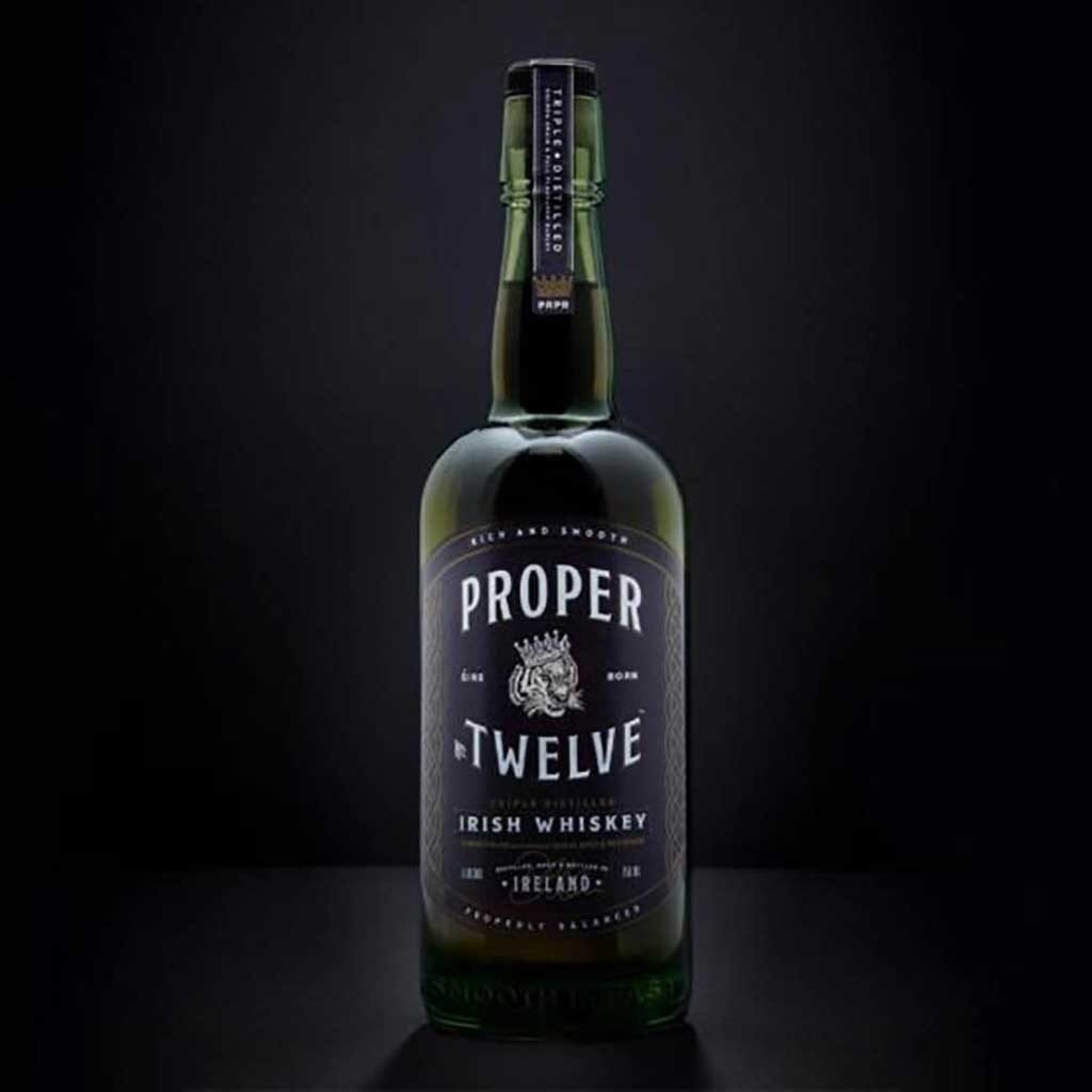 Bottle of Proper 12 Irish whiskey