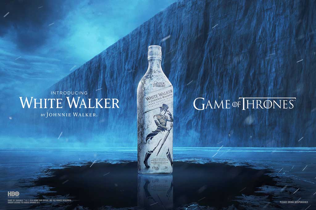 Johnnie Walker White Walker Game of Thrones whisky bottle advert