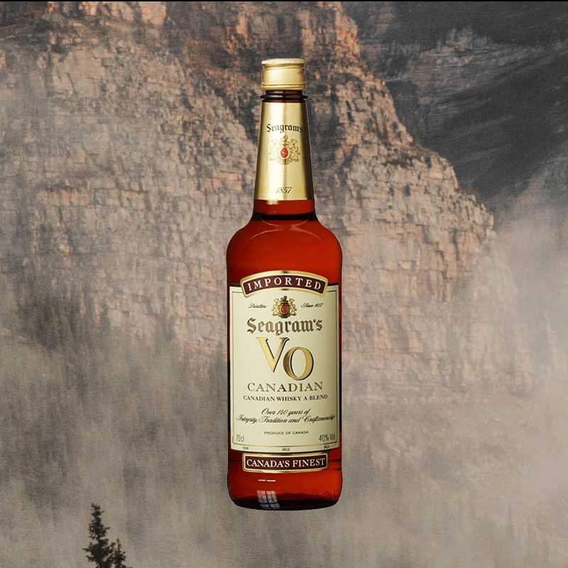Bottle of Seagram's VO Canadian whisky