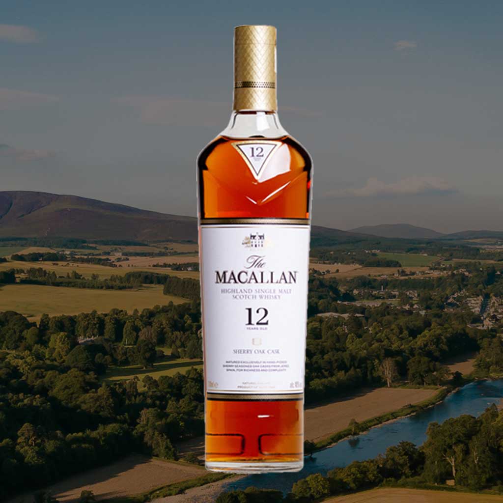 Bottle of Macallan 12 year old Sherry Cask whisky
