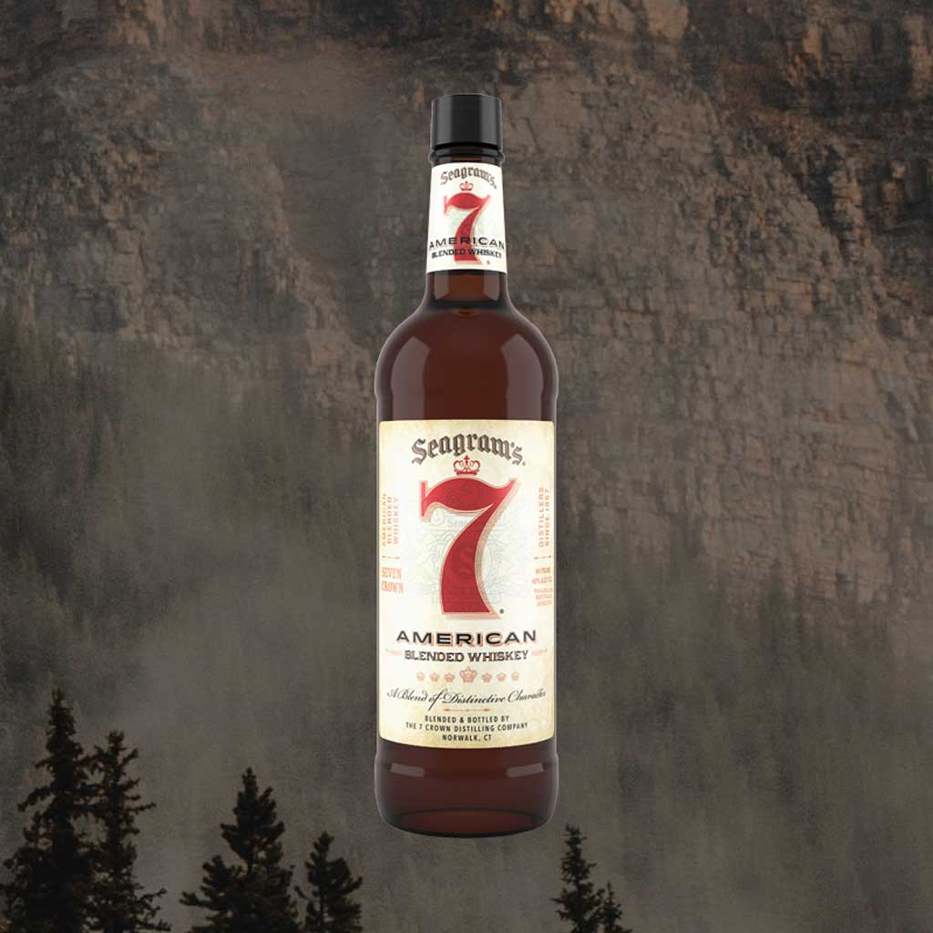 Bottle of Seagram's 7 American blended whiskey