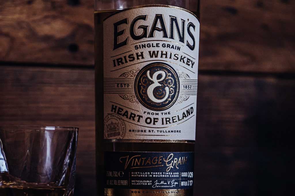 Bottle of Egan's Vintage Grain Whiskey