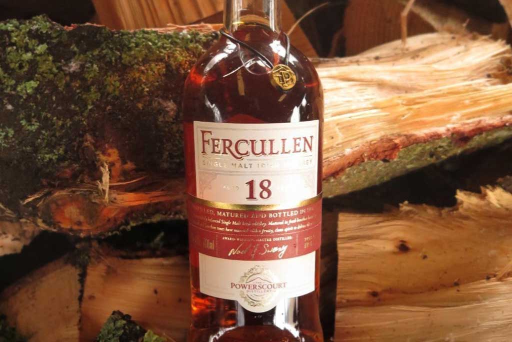 Bottle of Fercullen 18 Year Old single malt Irish whiskey
