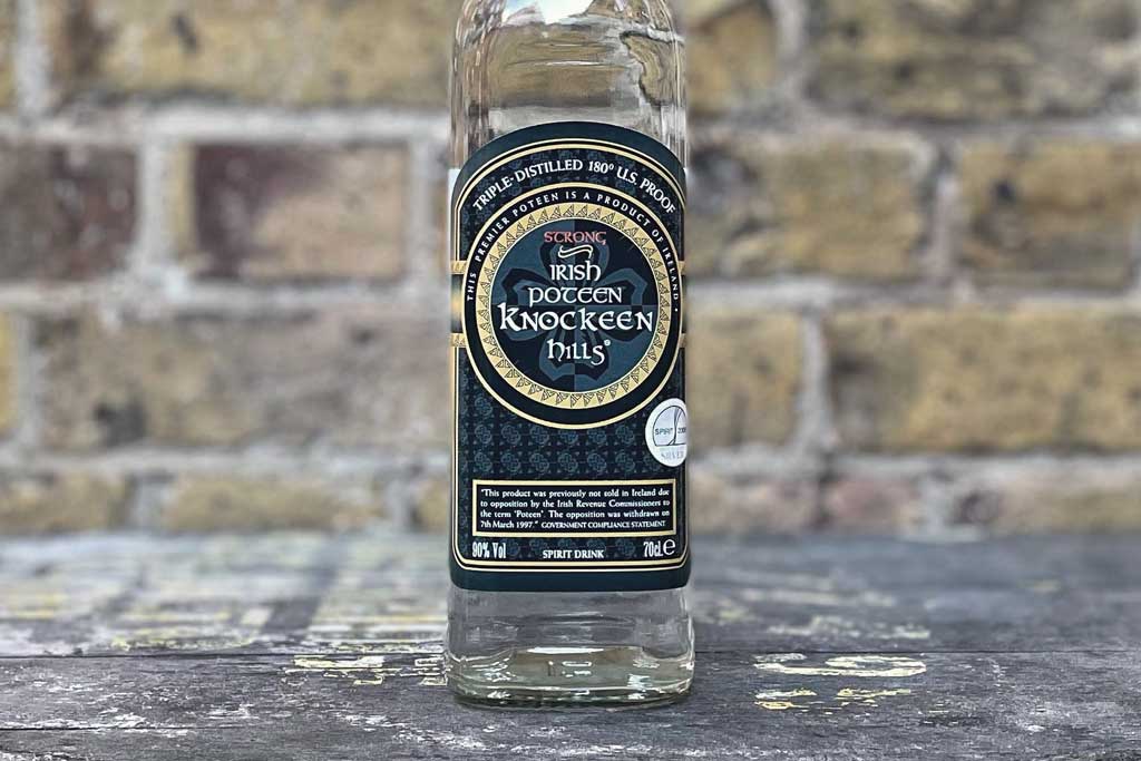 Bottle of Knockeen Hills Gold Extra-Strength Irish Poitín