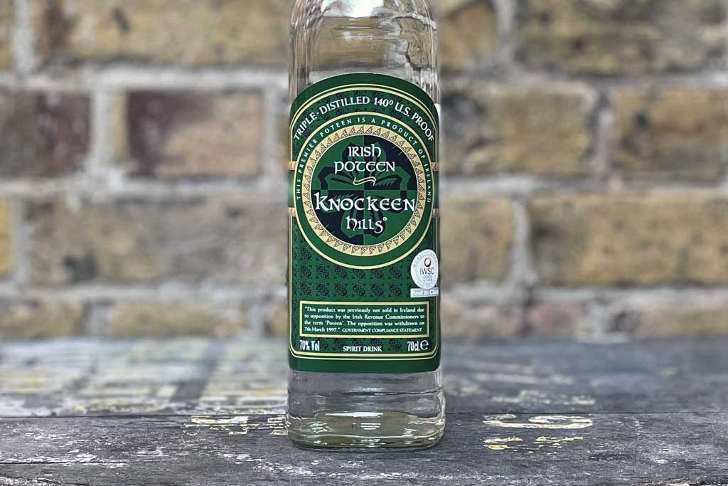 Bottle of Knockeen Hills Gold Strength Irish Poitin