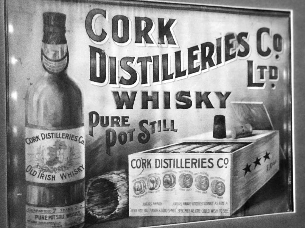 Old fashioned advertisement for Powers pure pot still Irish whiskey
