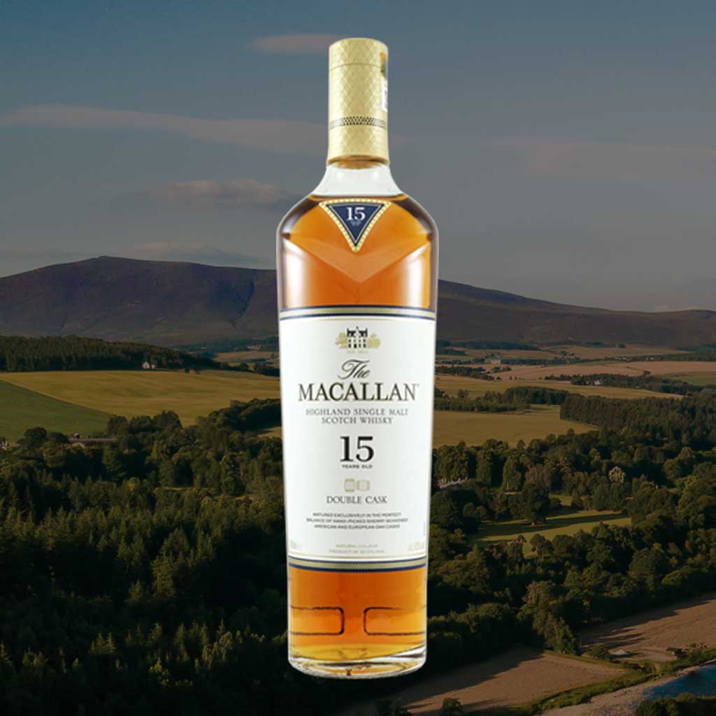 Bottle of Macallan 15 Double Cask Scotch whisky